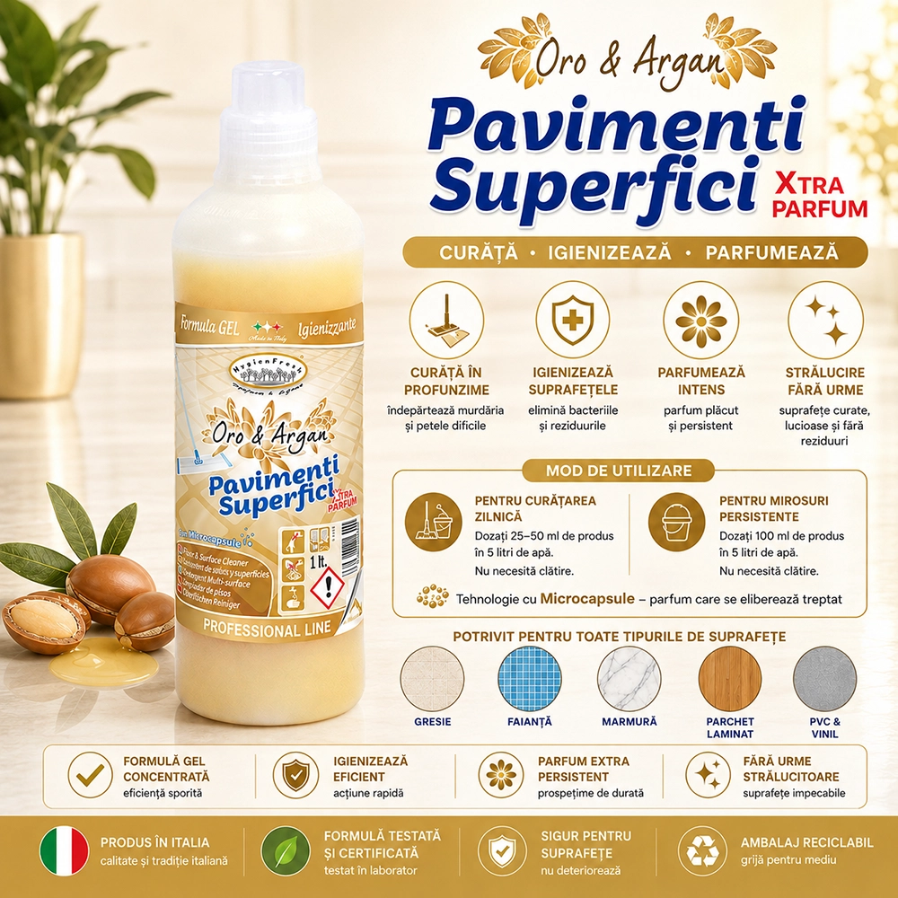 Detergent Profesional pardoseli Aur & Argan