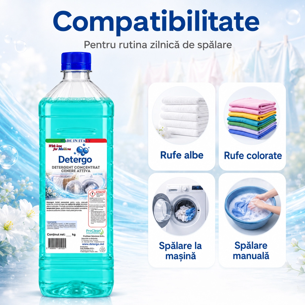 Detergent rufe Cenere Attiva