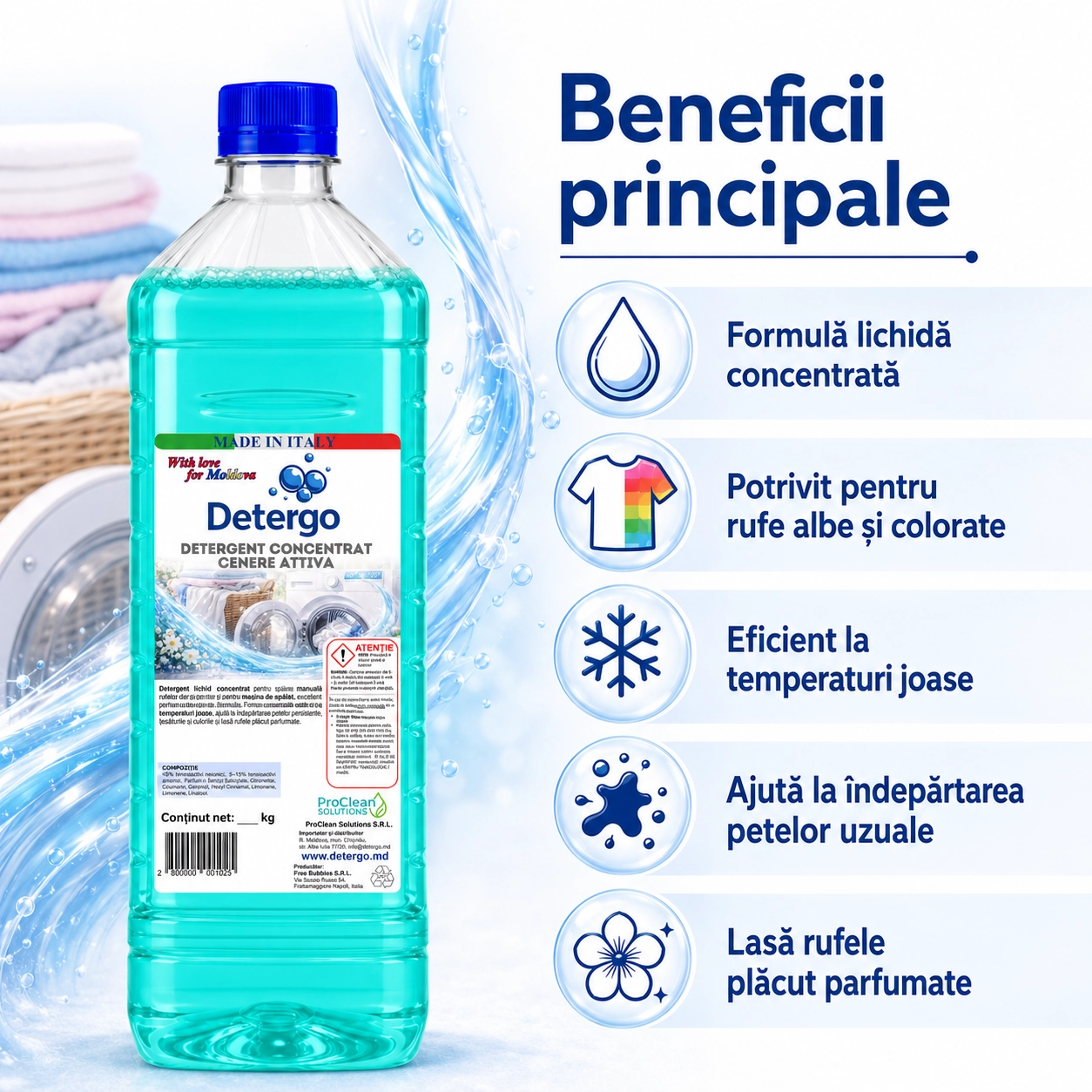 Detergent rufe Cenere Attiva