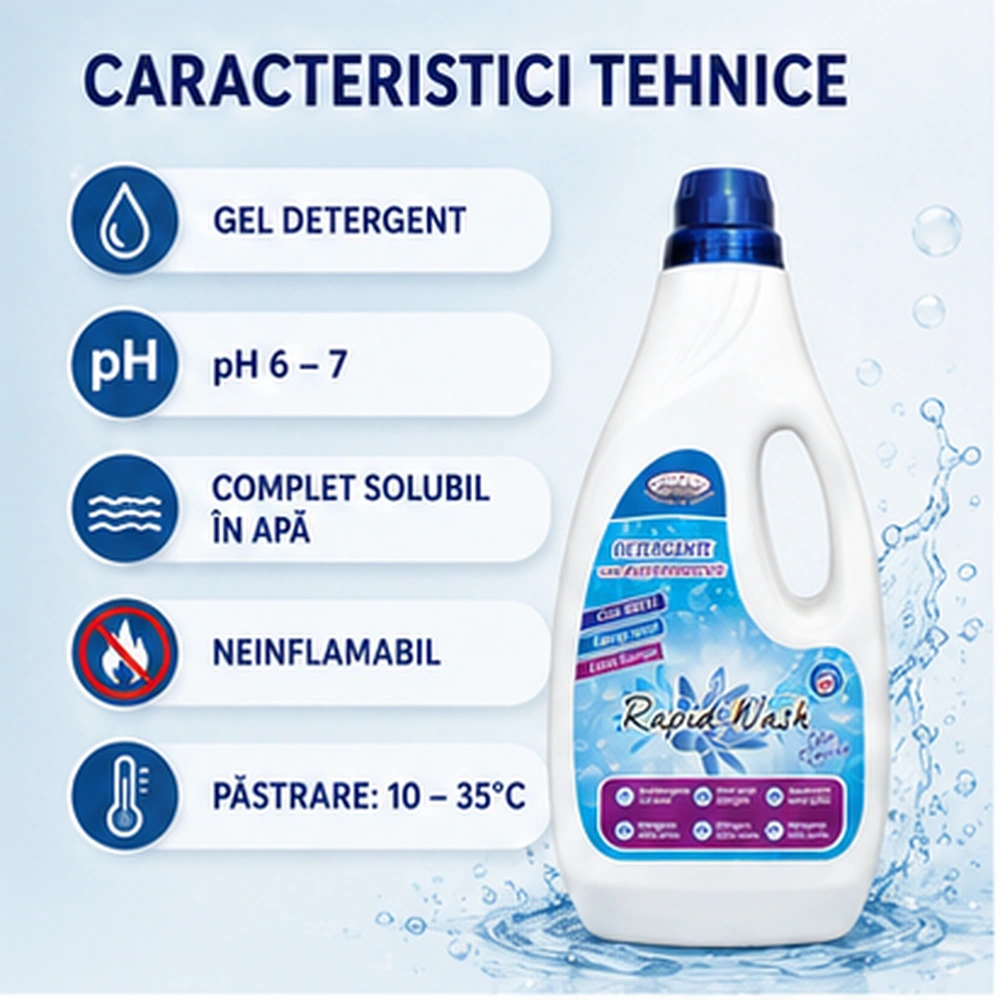 Профессиональное средство для стирки  Rapid Wash 1,5 л