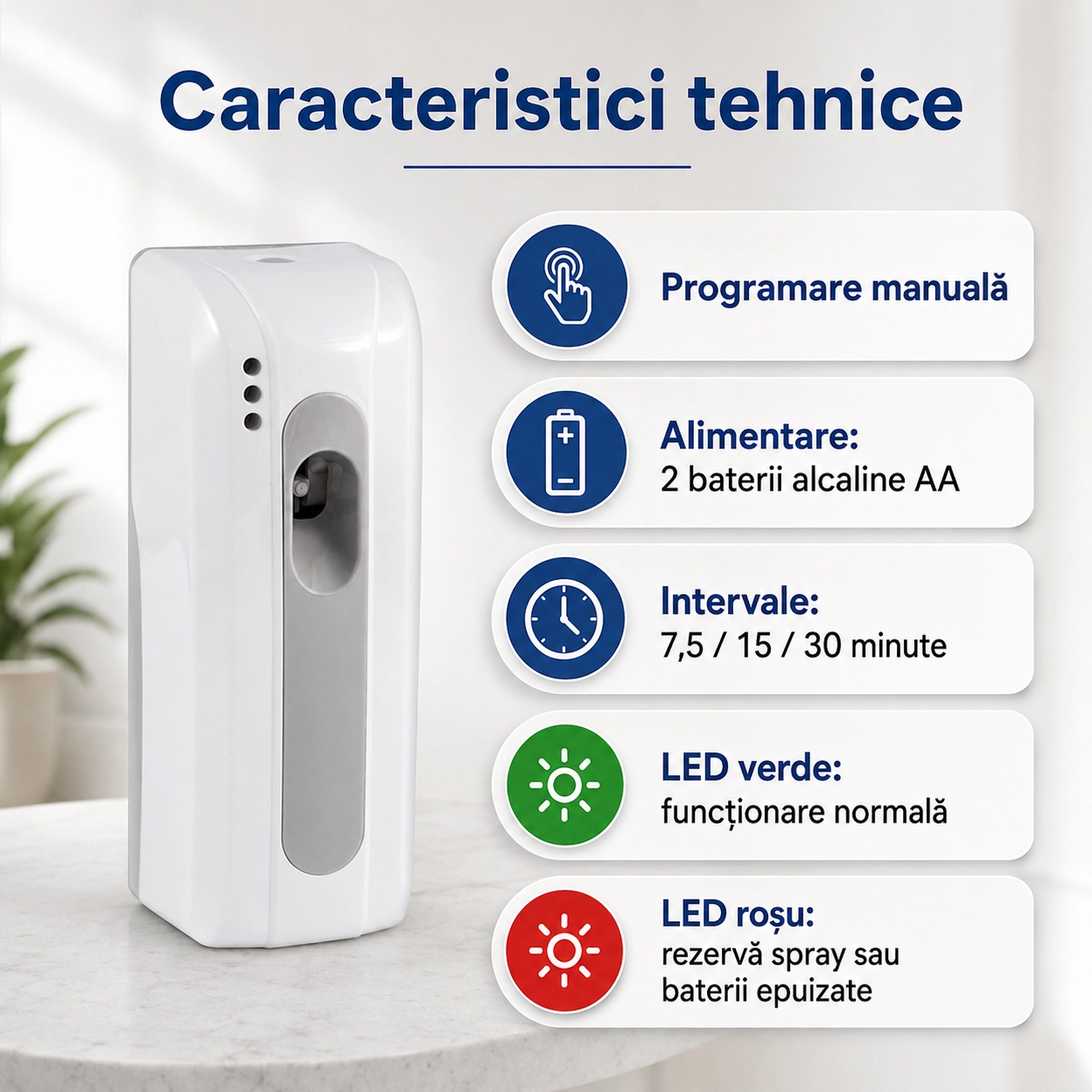 Dispenser automat Deomatic LED zi/noapte