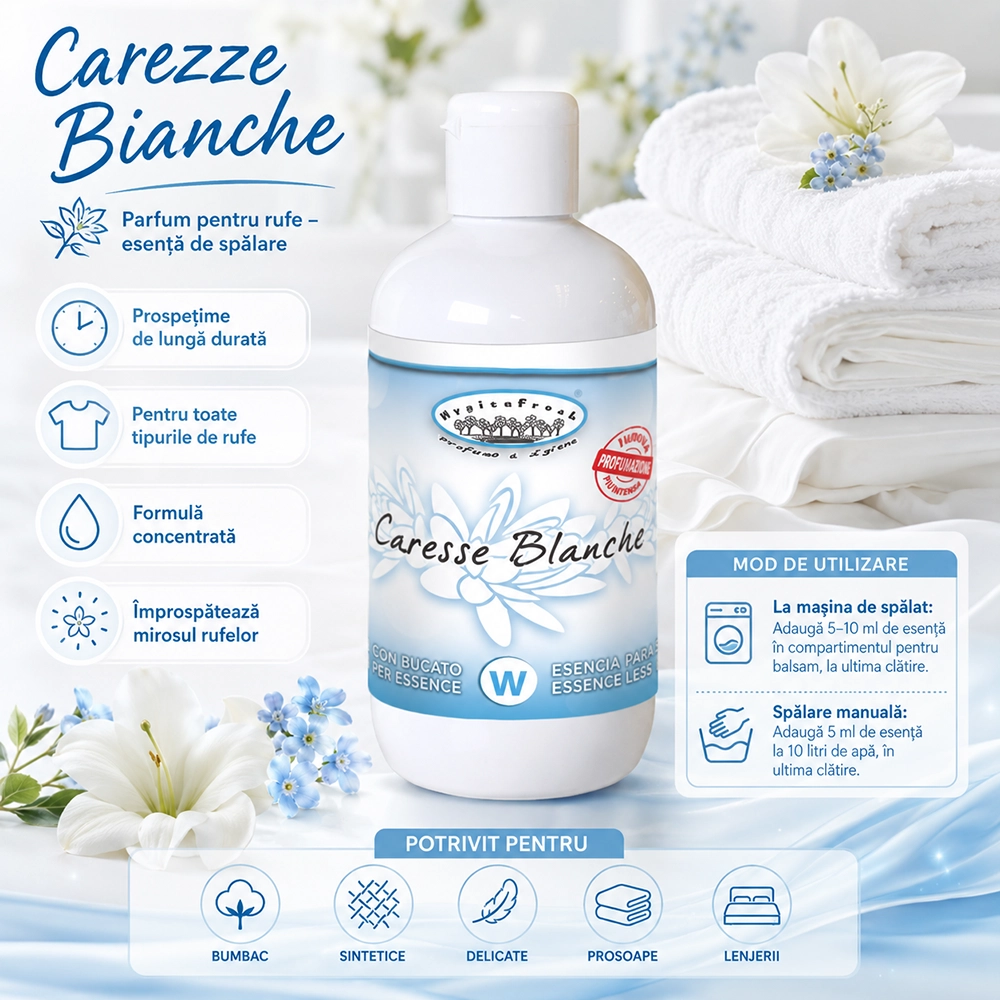 Esență parfumată Caresse Blanche, 250 ml