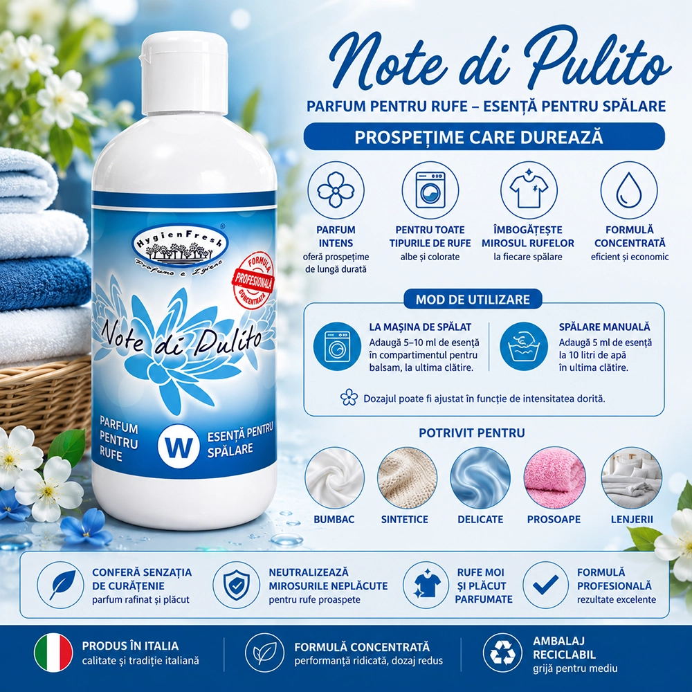 Esență parfumată Note di Pulito, 250 ml