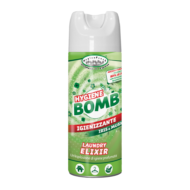 Hygiene Bomb Iris & Musk - Дезинфицирующий спрей для текстиля 400 мл