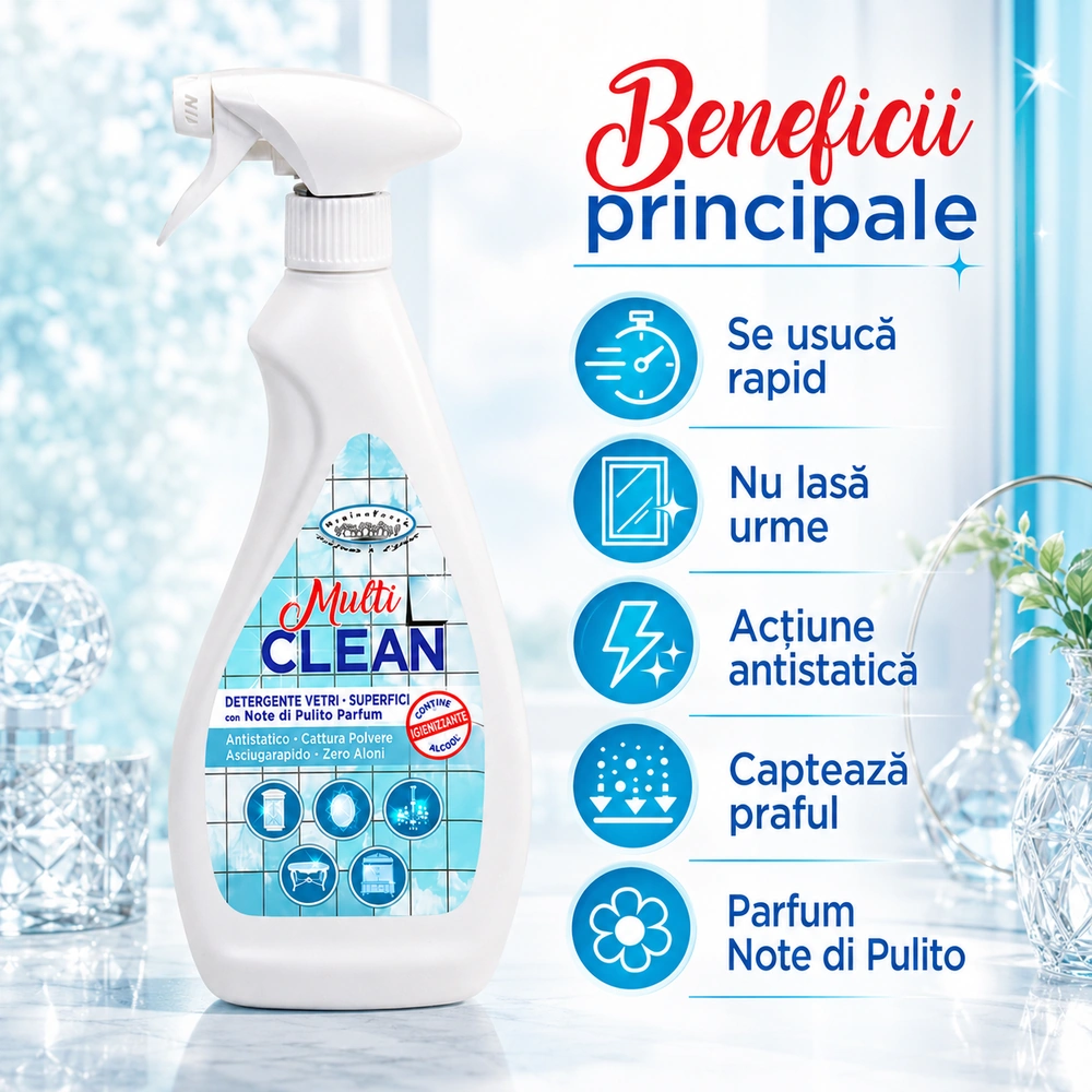 Detergent Profesional geamuri - Tintolav(pe bază de alcool)