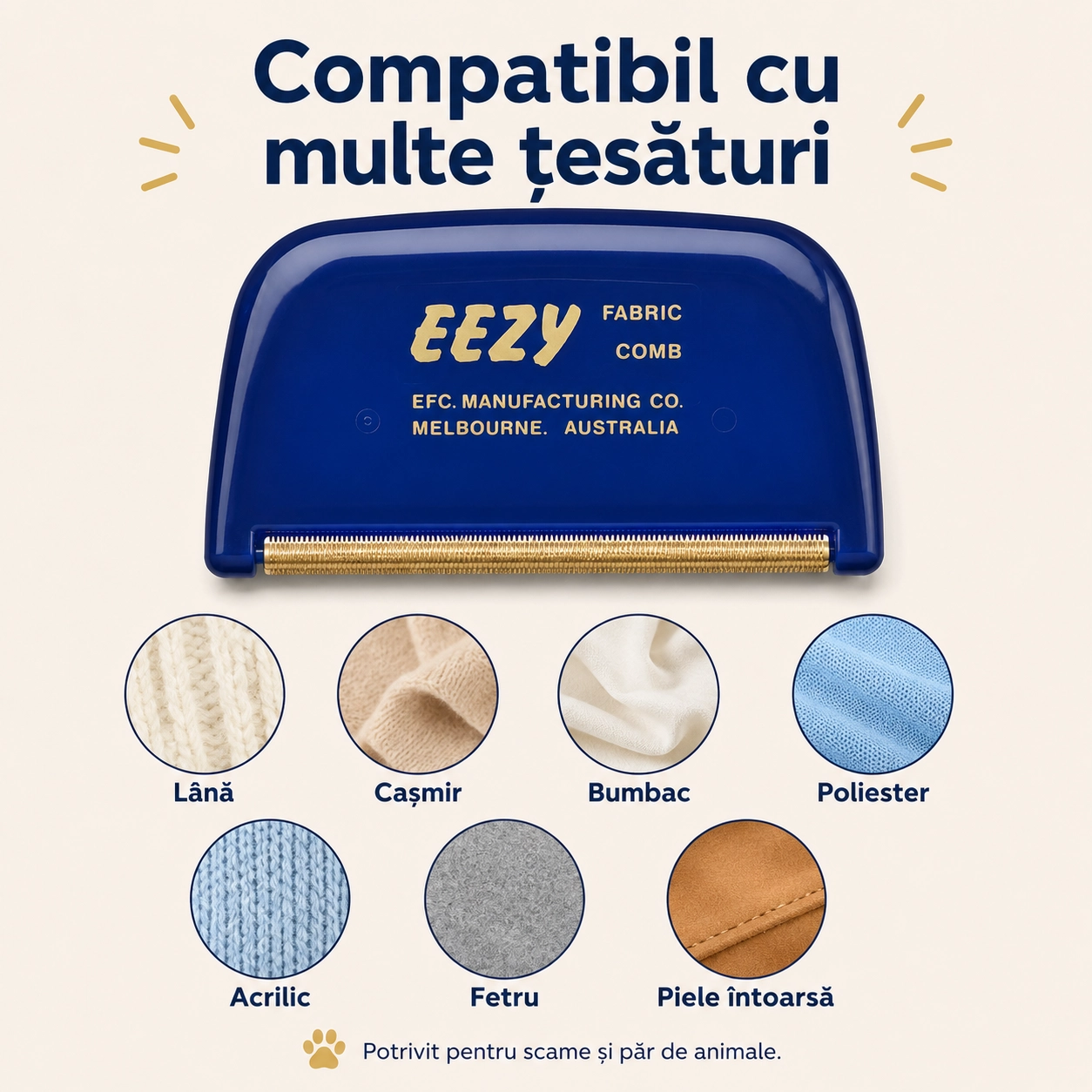 Pieptene profesional pentru scame Eezy