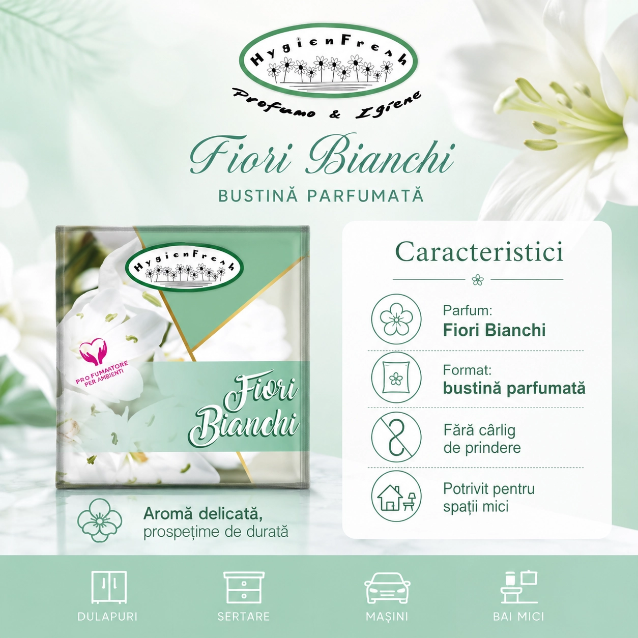Săculeț parfumat Fiori Bianchi