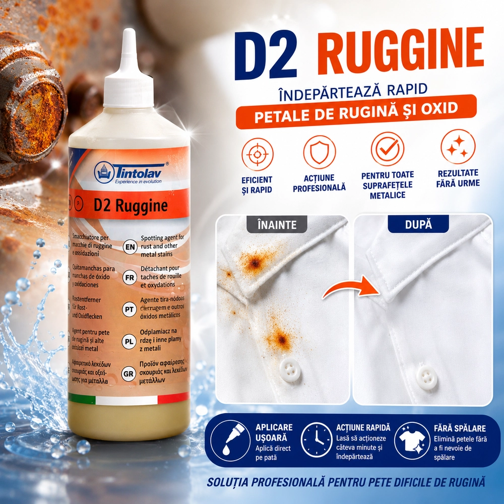 D2 - Soluție Profesionala pentru pete de rugină 500 ml