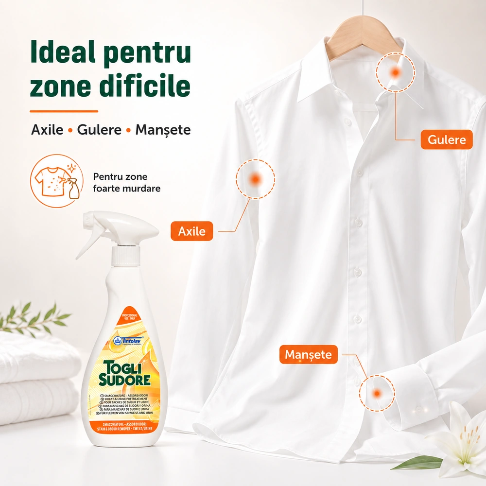 Soluție Profesionala pentru pete de transpirație 750 ml