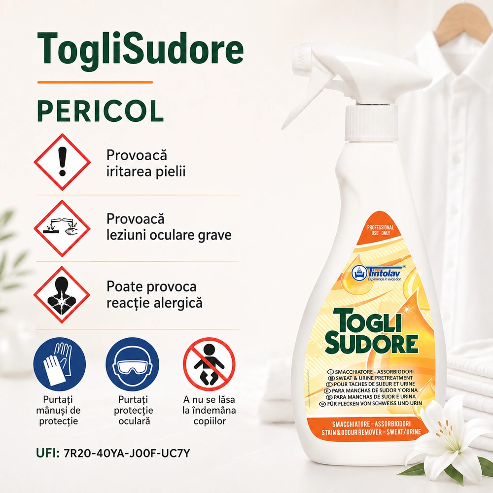 Soluție Profesionala pentru pete de transpirație 750 ml